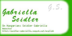 gabriella seidler business card